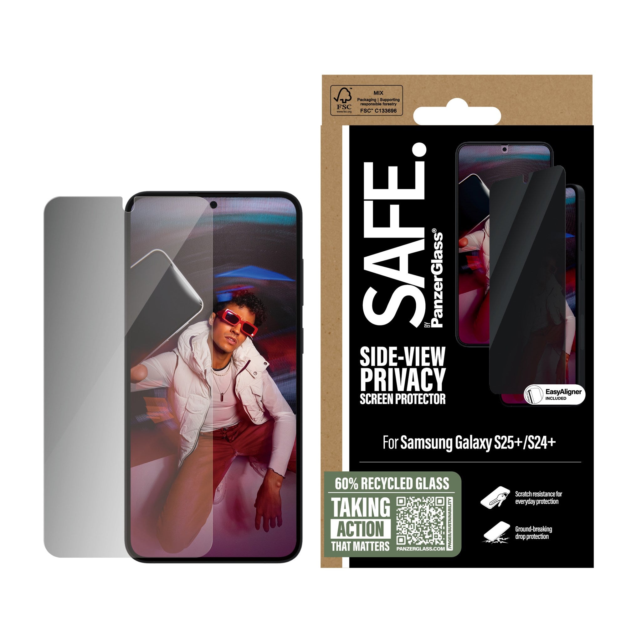 SAFE. by PanzerGlass® Privacy Displayschutz Samsung Galaxy S25+ | S24+ | Ultra-Wide Fit
